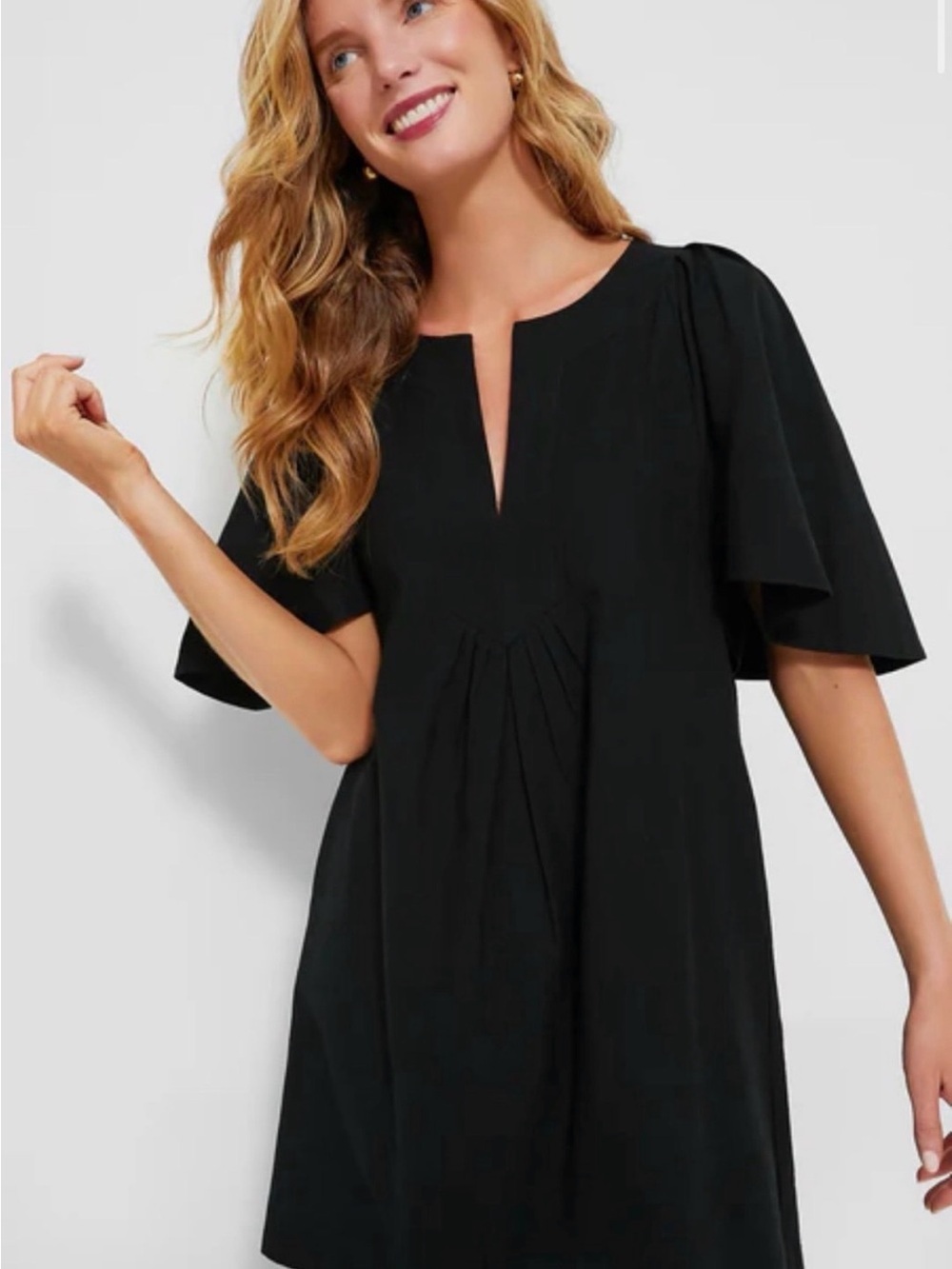 Pomander Place Tuckernuck Black V-Notch Short Sleeve Shift Dress Size XXXL 3XL